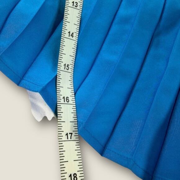 Express Cobalt Blue Off-Shoulder Pleated Peasant Blouse - Picture 4 of 4